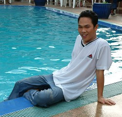 Swimming research training in clothes